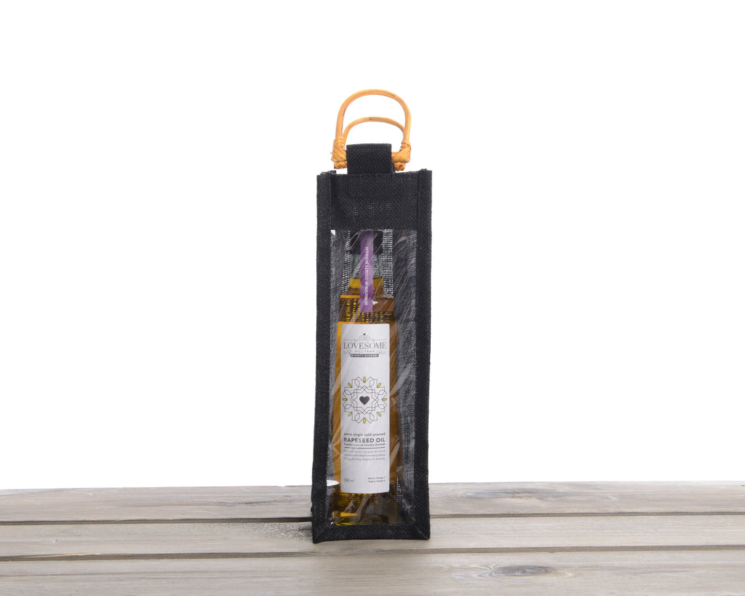 Cold Pressed Extra Virgin Rapeseed Oil - 500ml with Black Jute Gift Bag Lovesome Oil